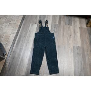 KAVU Corduroy Overalls Women's Medium Dark Green Outdoor Bib Pants Adjustable